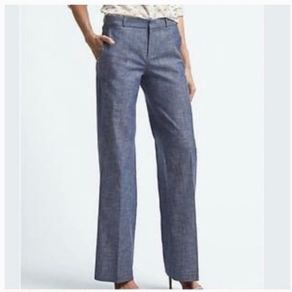 COPY - Banana Republic Chambray Wide Leg Cotton Pants!!